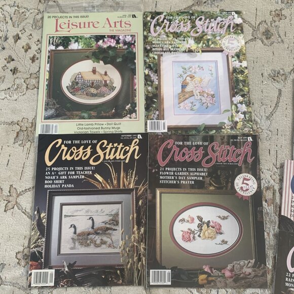 Giant Lot Of Cross-Stitch Magazines Keepsake Calendar Crochet Vintage 1989-94 - Picture 13 of 16
